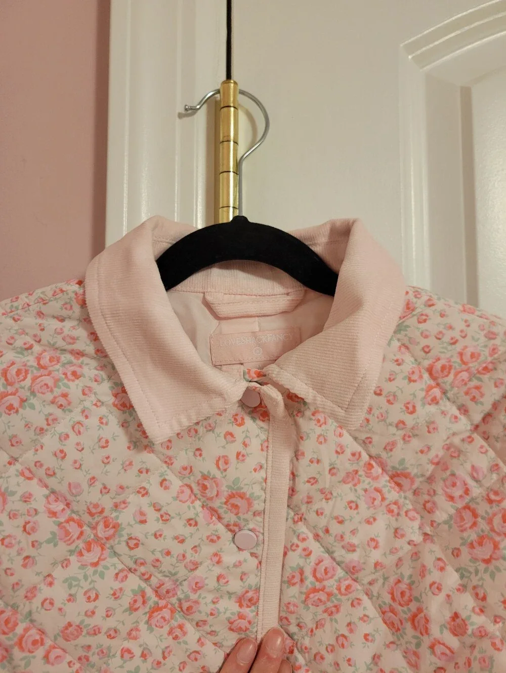 NWT LoveShackFancy x Target Charlotte Roseheart Quilted Barn Jacket - Pink- M